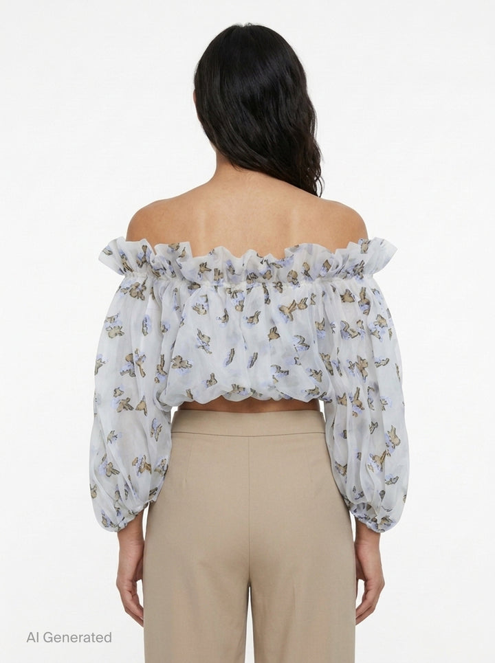 Ondine Off-Shoulder Organza Top | Ulla Johnson | Club21 - back