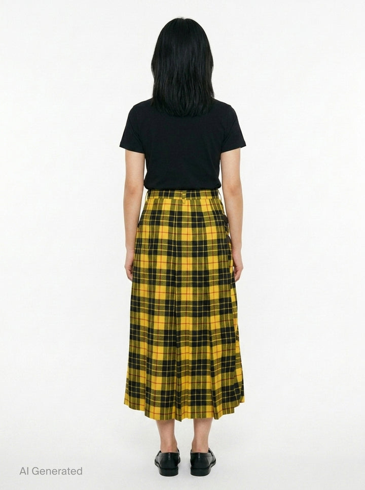 Checked Wrap Skirt | Undercover | Club21 - back