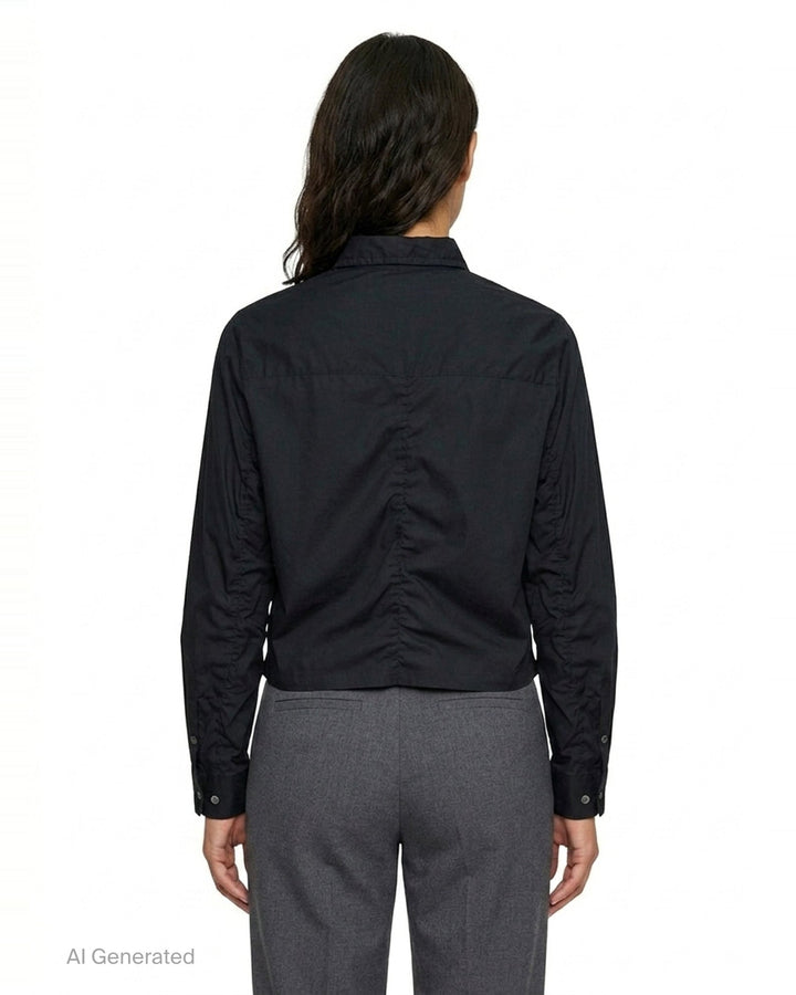 Cropped U Logo Blouse | Undercover | Club21 - back