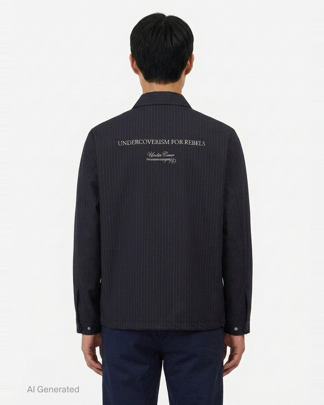 Pinstripe Button Down Jacket | Undercover | Club21 - back
