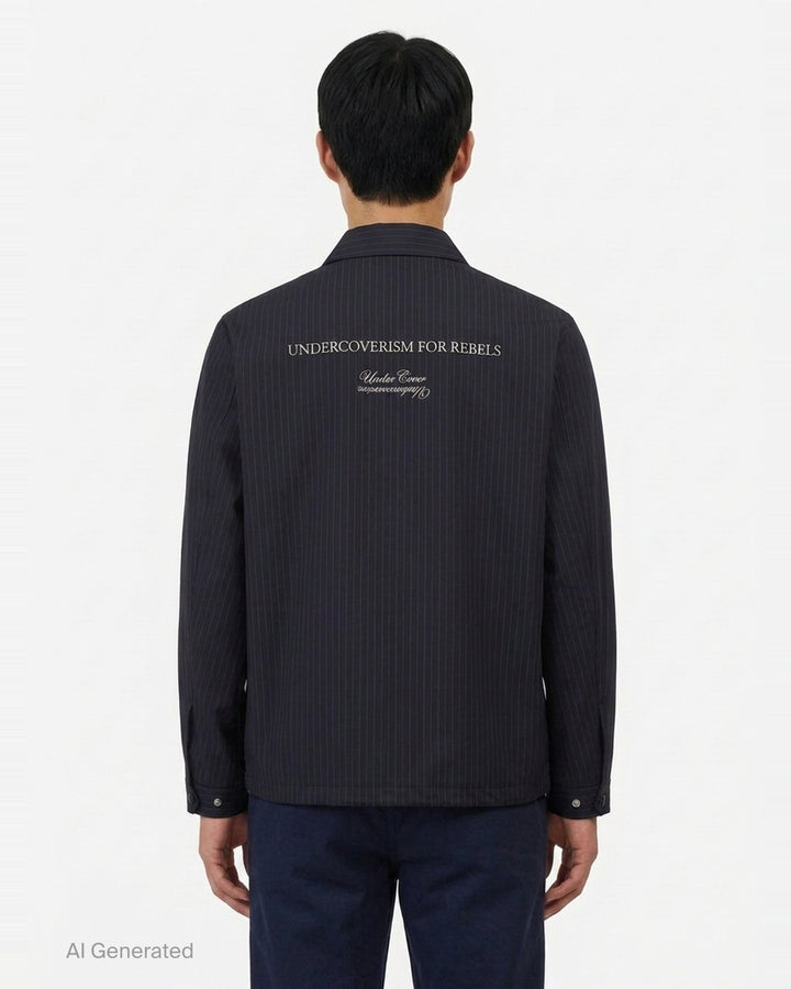 Pinstripe Button Down Jacket | Undercover | Club21 - back