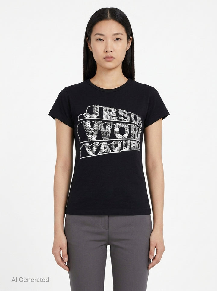 Jesus Wore Vaquera Baby Tee | Vaquera | Club21 - front