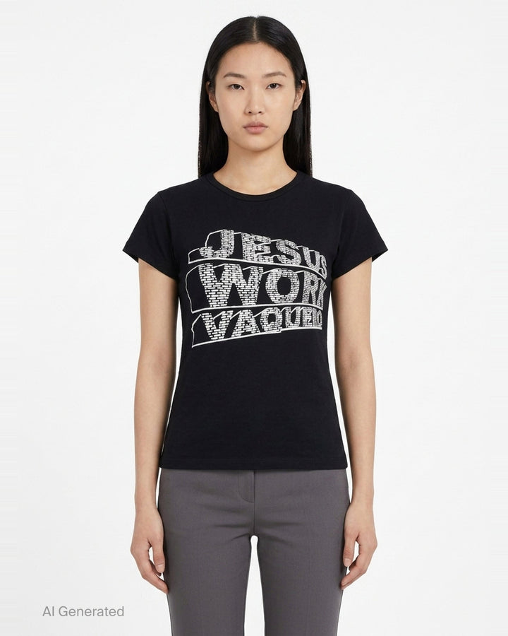 Jesus Wore Vaquera Baby Tee | Vaquera | Club21 - front