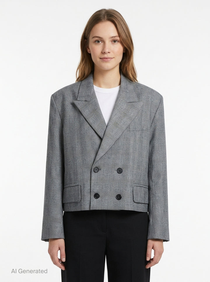Slouchy Double-Breasted Blazer | Vaquera | Club21 - front