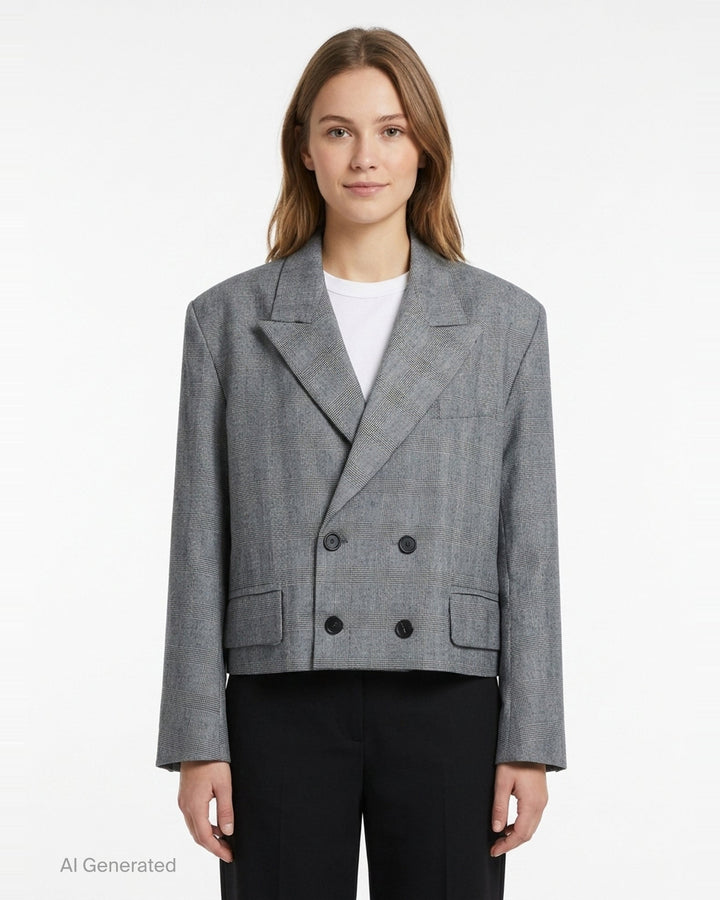 Slouchy Double-Breasted Blazer | Vaquera | Club21 - front