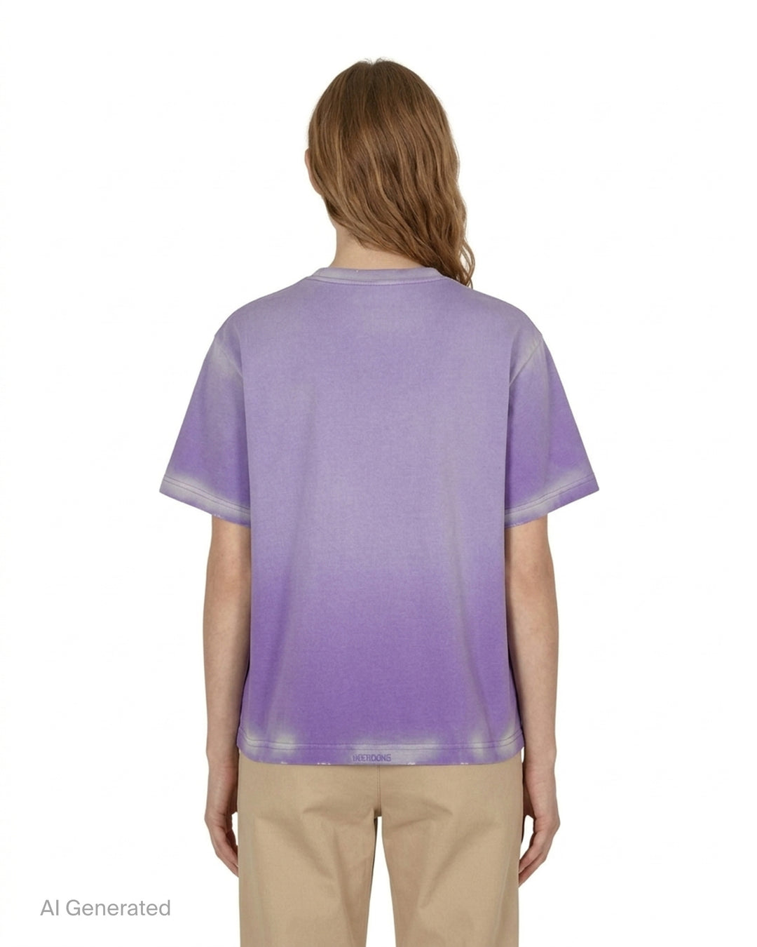 We11done Anniversary Teddy Graphic Tee in washed purple featuring a crayon-style teddy bear birthday illustration, multicolour logo lettering, and paint splatter details on an oversized cotton silhouette - back