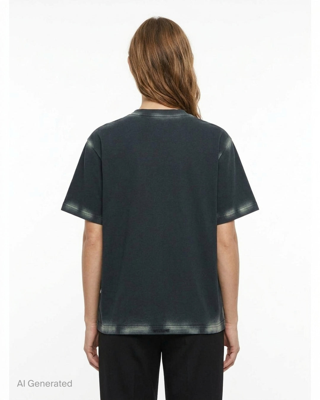 We11done Anniversary Teddy Tee in charcoal with multicolour crayon-style graphic of a teddy bear in a bumper car, paint splatter detailing, and hand-lettered We11done logo print - back