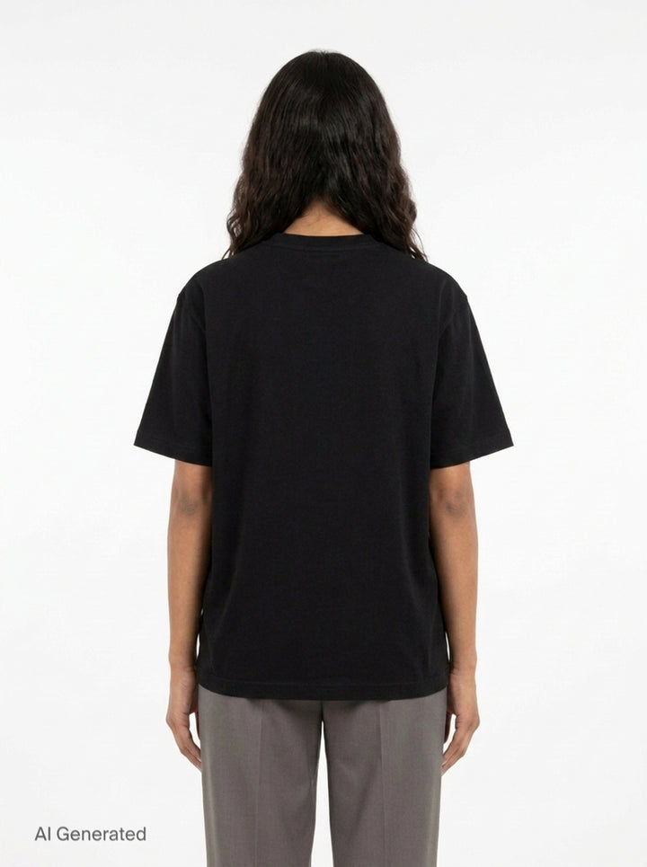 Black Lace Pattern Logo Tee | We11done | Club21 - back