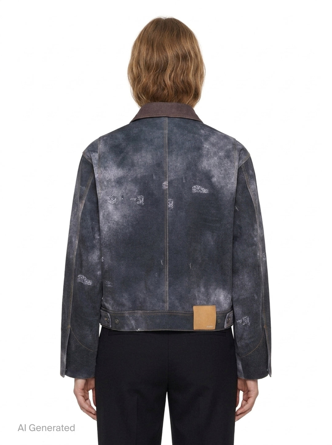 Black Trompe L'Oeil Denim Jacket | We11done | Club21 - back