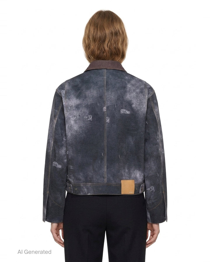 Black Trompe L'Oeil Denim Jacket | We11done | Club21 - back