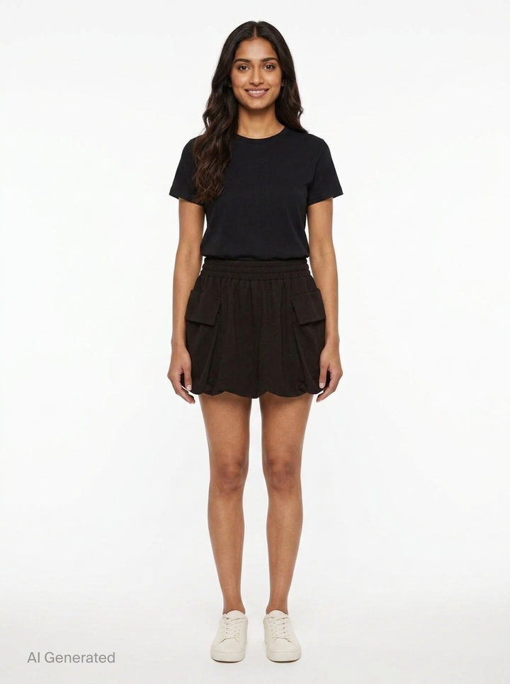 Bubble Jersey Mini Skirt | We11done | Club21 - front