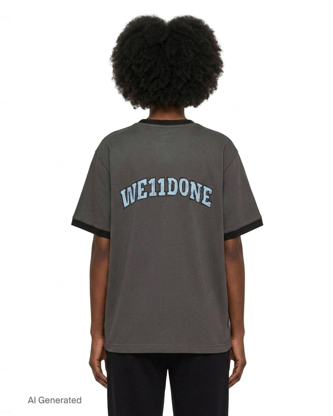 Charcoal Washed Doodle Teddy Tee | We11done | Club21 - back