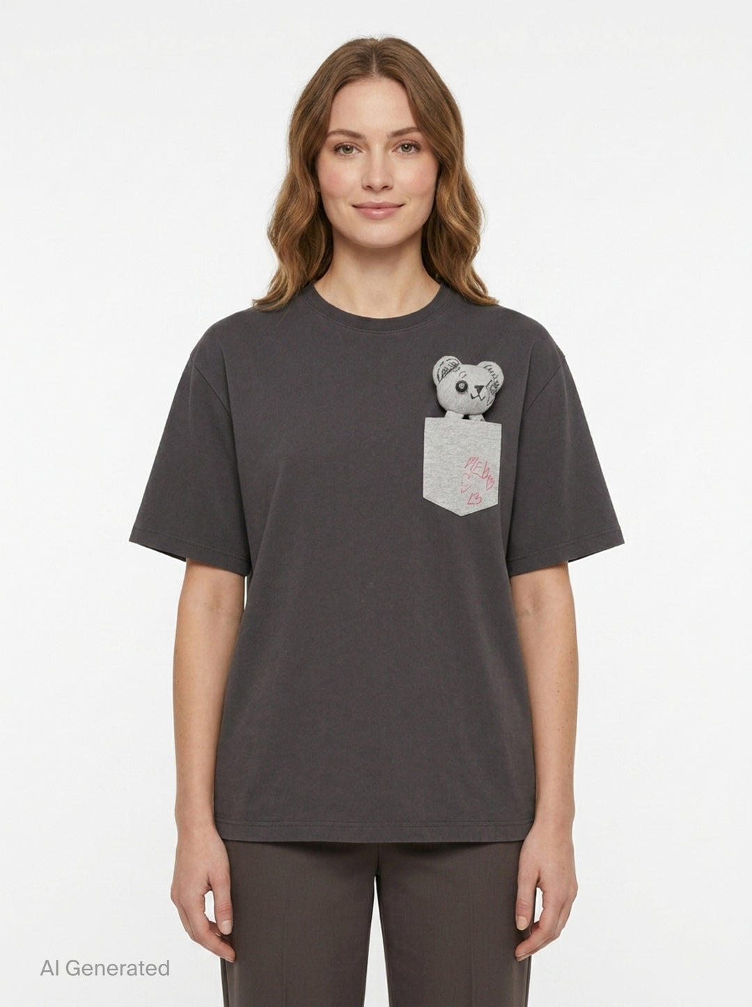Doodle Teddy Pocket Tee | We11done | Club21 - front