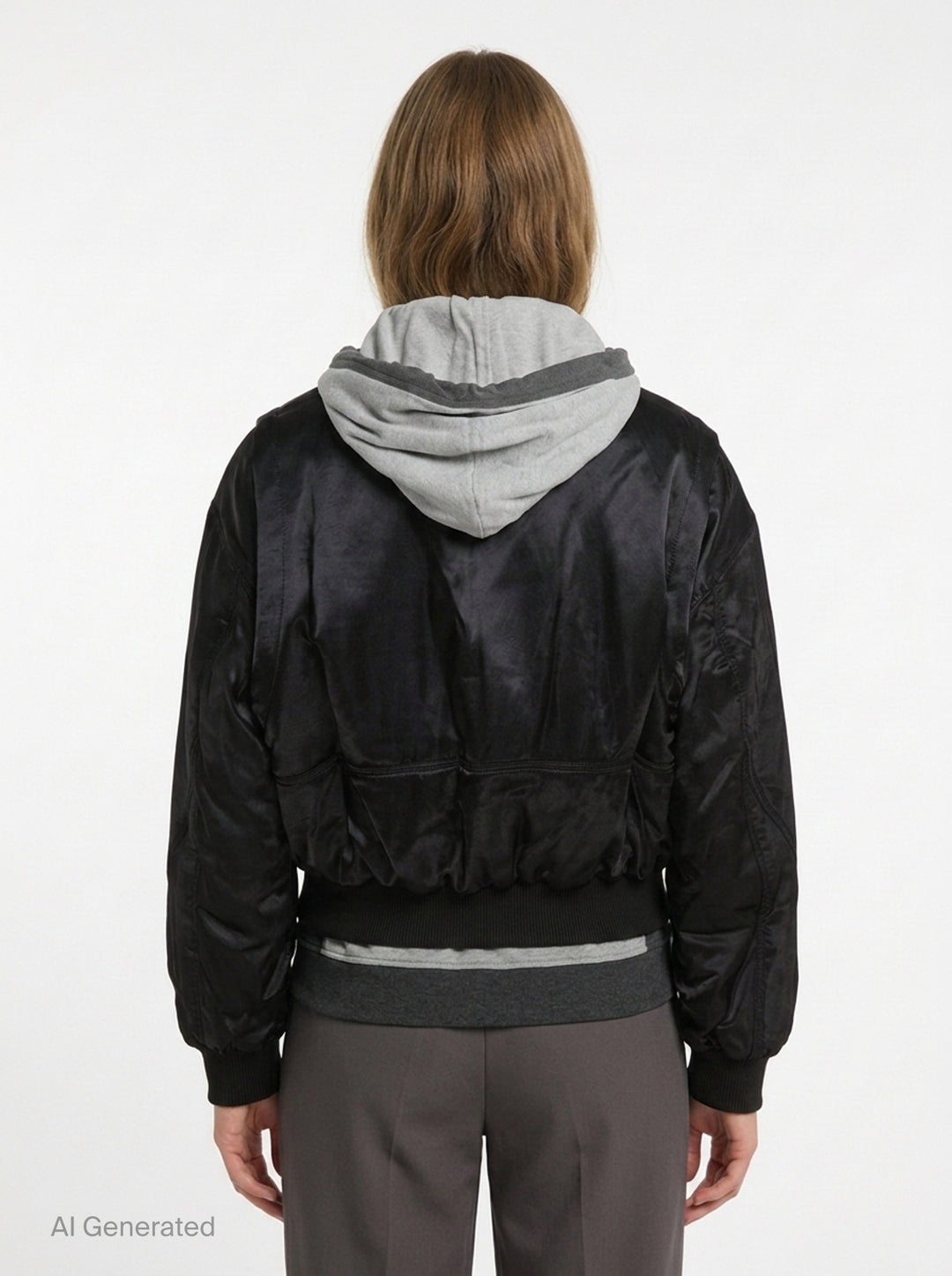 Double Hoodie Bomber Jacket | We11done | Club21 - back