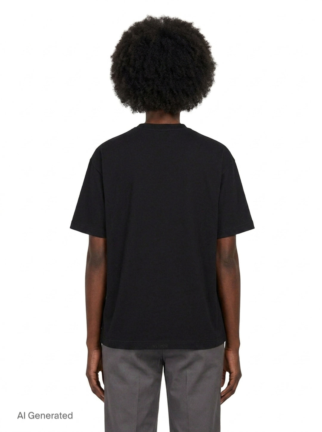 Drawing Teddy Black Tee | We11done | Club21 - back