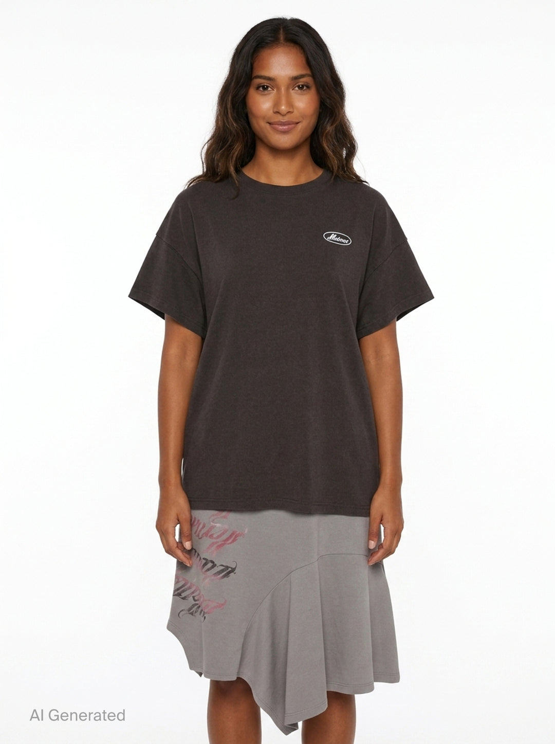 Logo Print Layered Dress | We11done | Club21 - front