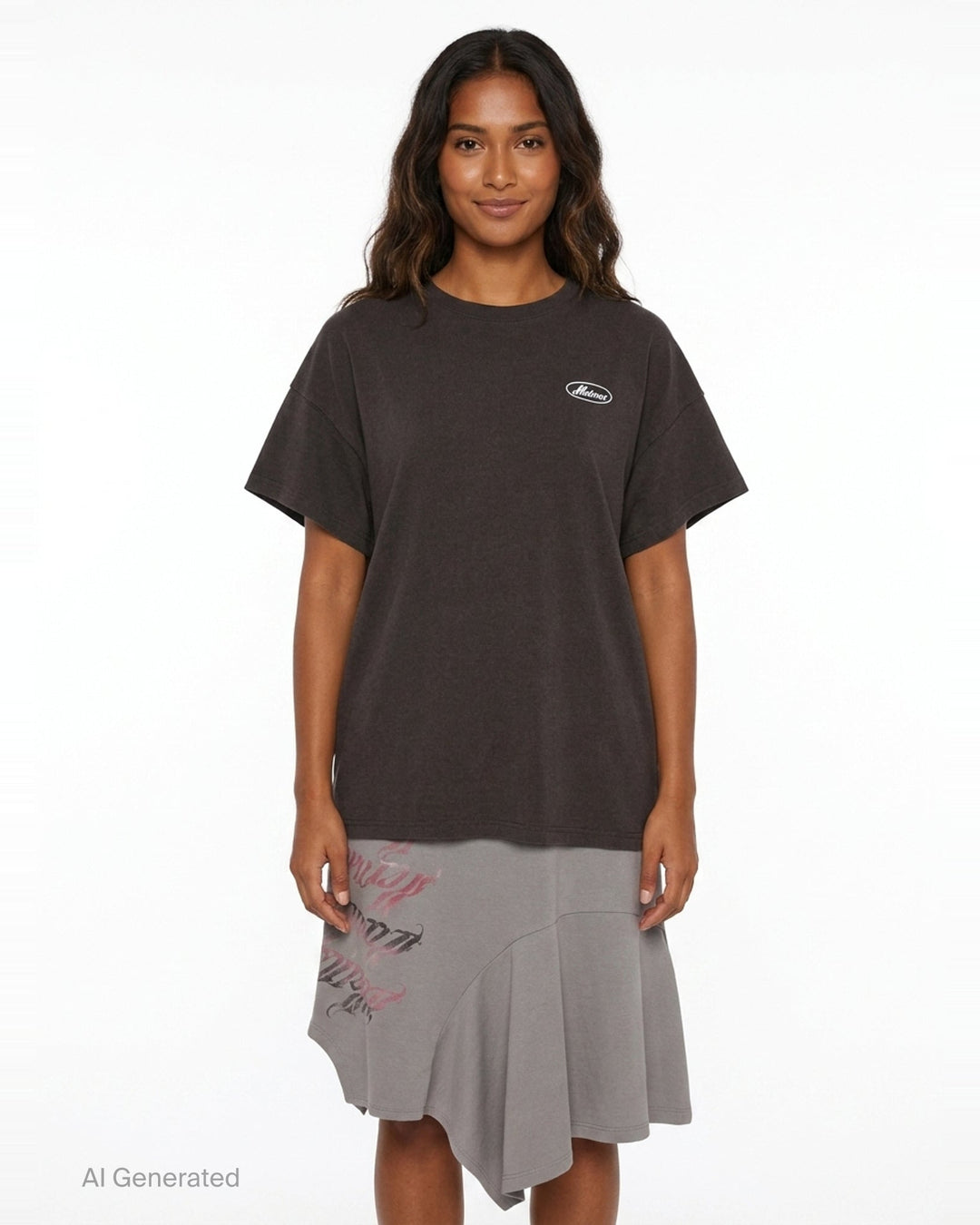 Logo Print Layered Dress | We11done | Club21 - front