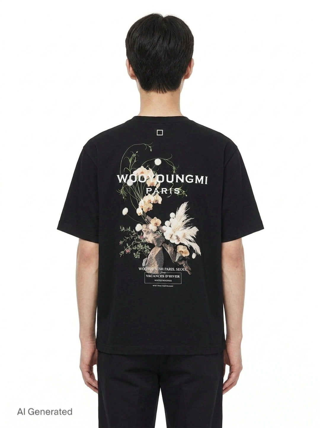 Back Flower Print Tee | Wooyoungmi | Club21 - back