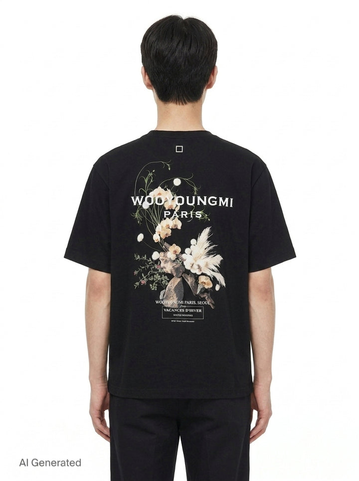 Back Flower Print Tee | Wooyoungmi | Club21 - back