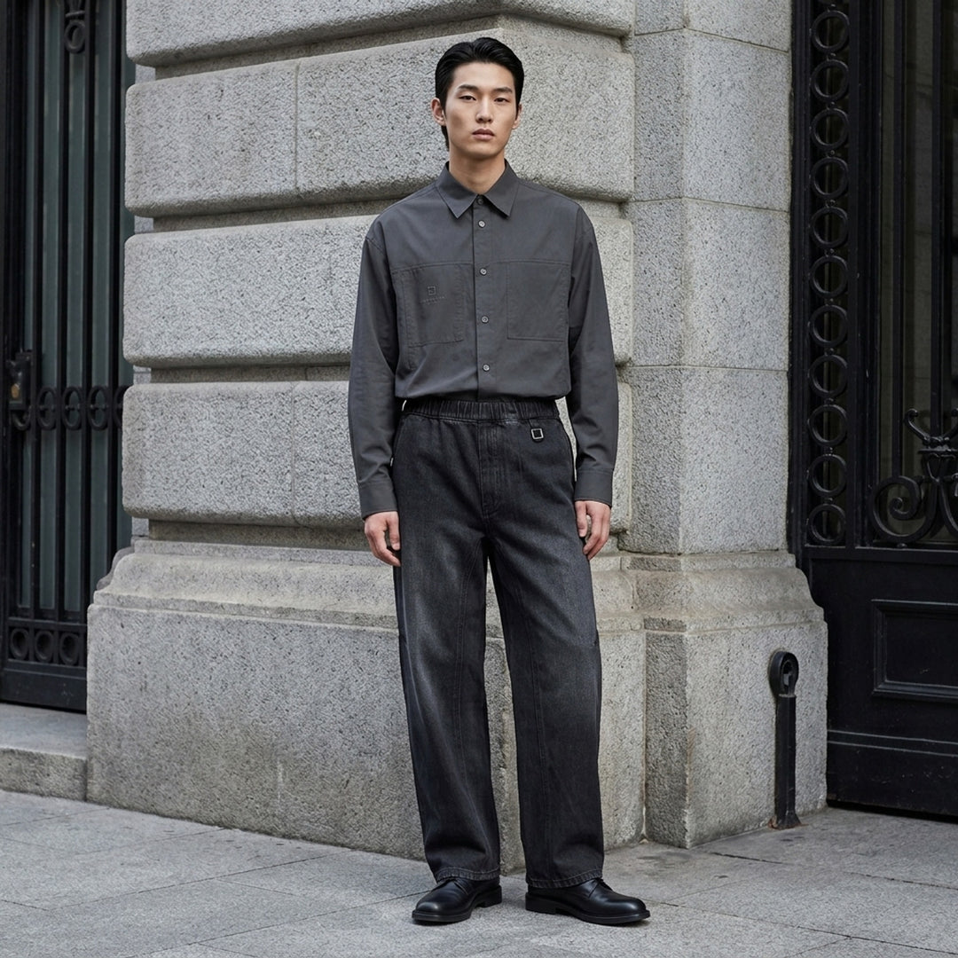 Denim Pants With Elastic Waist | Wooyoungmi | Club21 - lifestyle