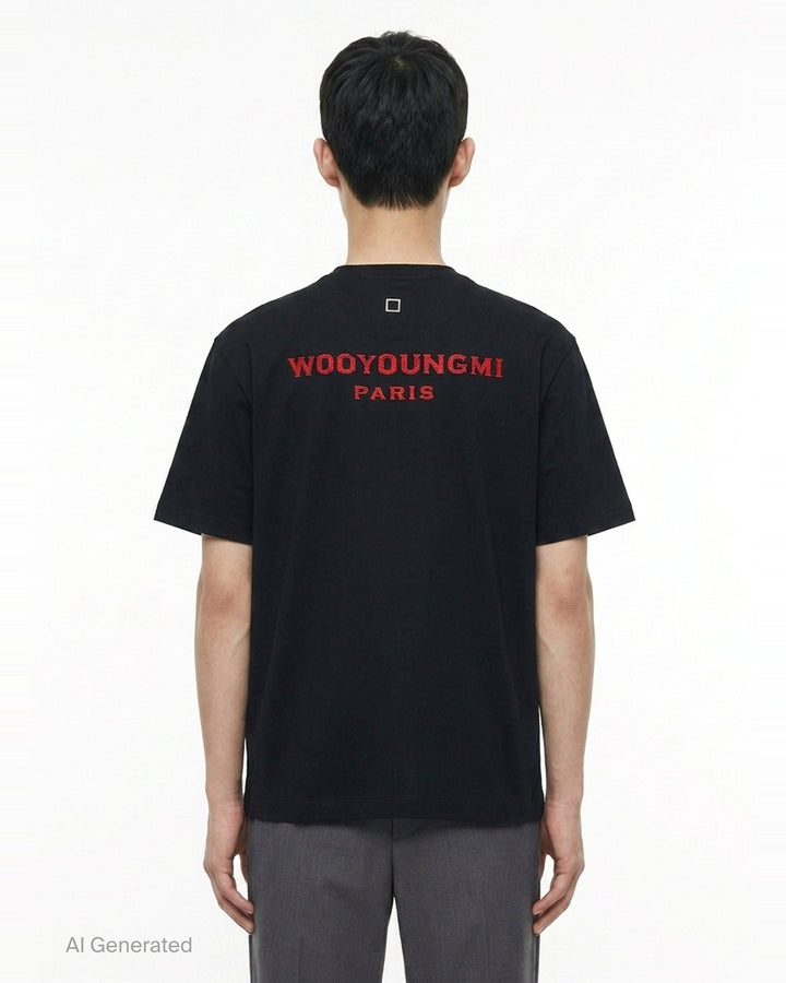 Fuzzy Embroidery Logo Tee | Wooyoungmi | Club21 - back