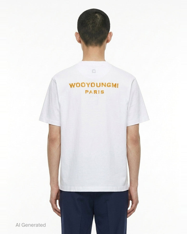 Fuzzy Embroidery Logo Tee | Wooyoungmi | Club21 - back