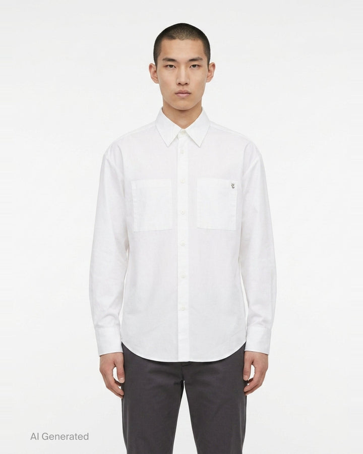 Logo Long Sleeve Shirt | Wooyoungmi | Club21 - front