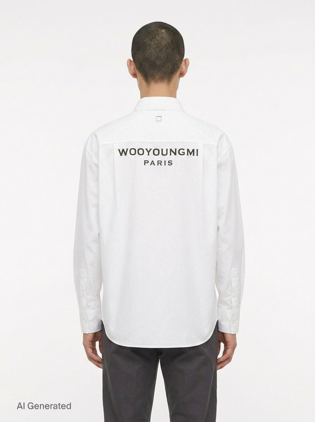 Logo Long Sleeve Shirt | Wooyoungmi | Club21 - back