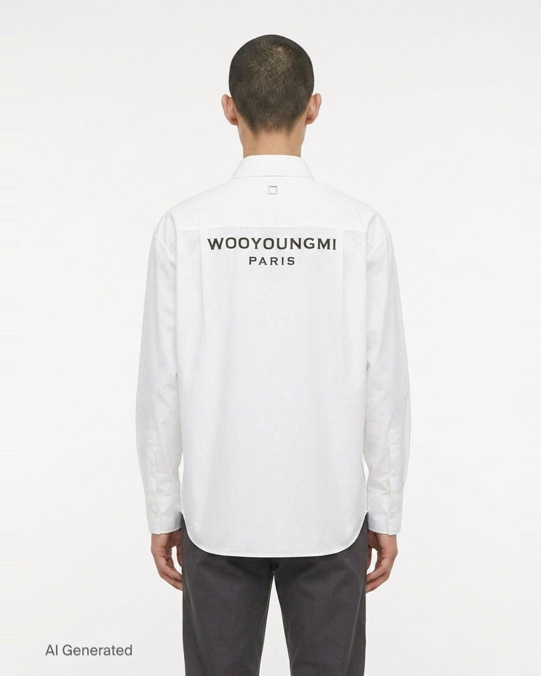 Logo Long Sleeve Shirt | Wooyoungmi | Club21 - back