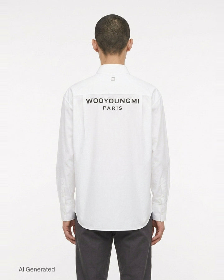 Logo Long Sleeve Shirt | Wooyoungmi | Club21 - back