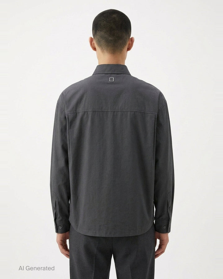 Nice Cotton Long Sleeve Shirt | Wooyoungmi | Club21 - back