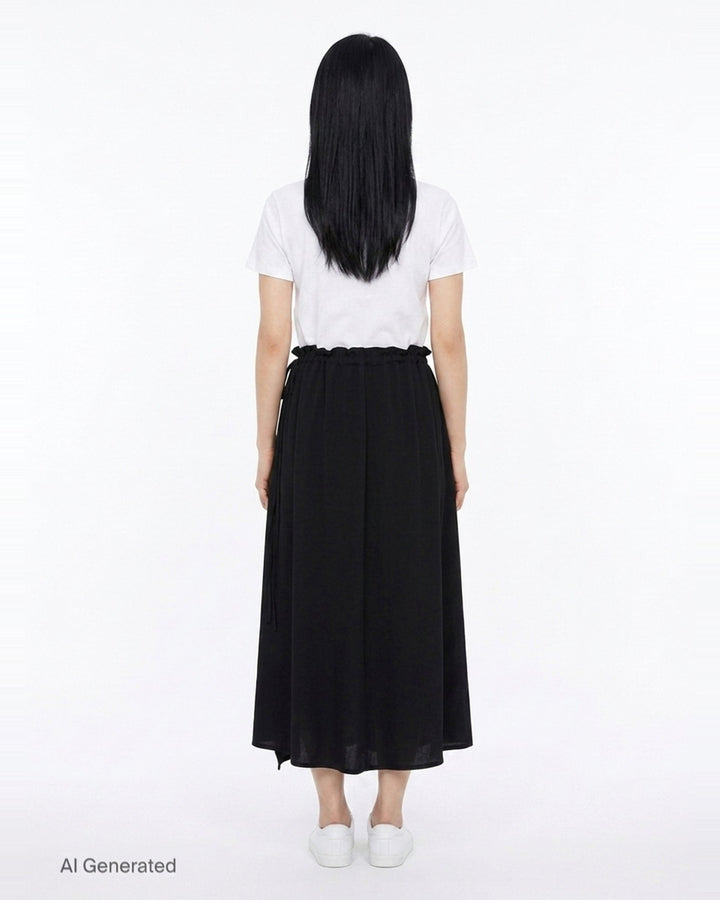 Balloon Draped Midi Skirt | Y's | Club21 - back