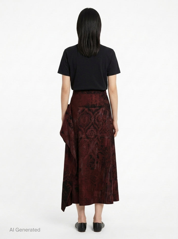Drape Midi Skirt | Y's | Club21 - back