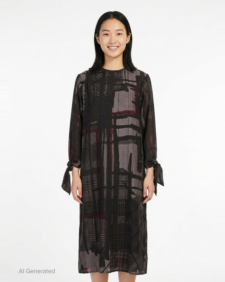 Knot Sleeve Midi Dress | Y's | Club21 - front