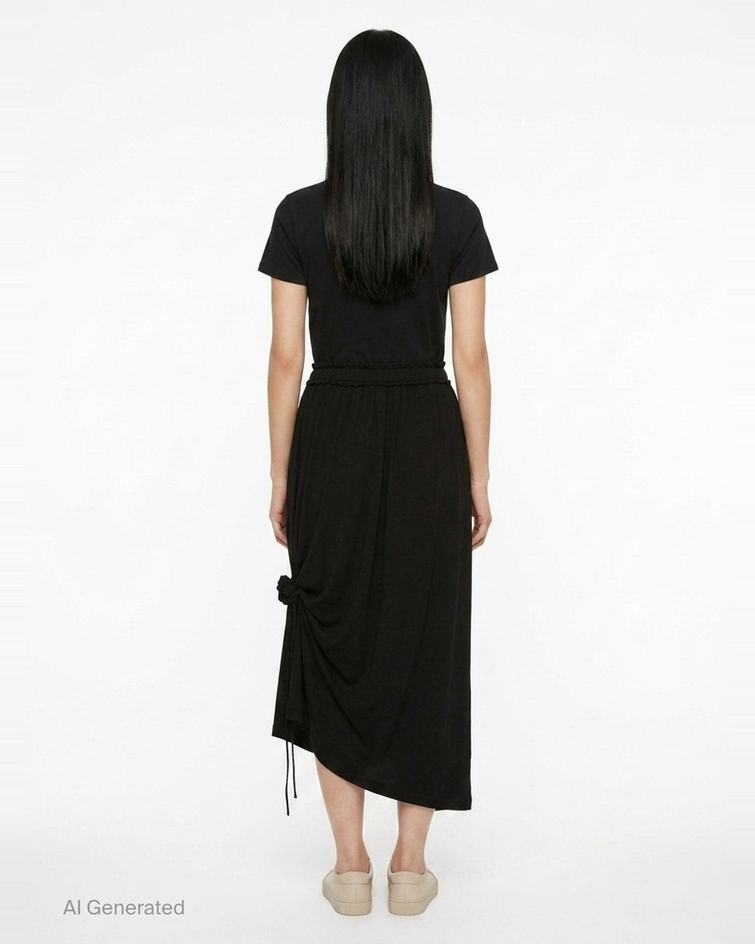 Lace-Up String Asymmetric Skirt | Y's | Club21 - back