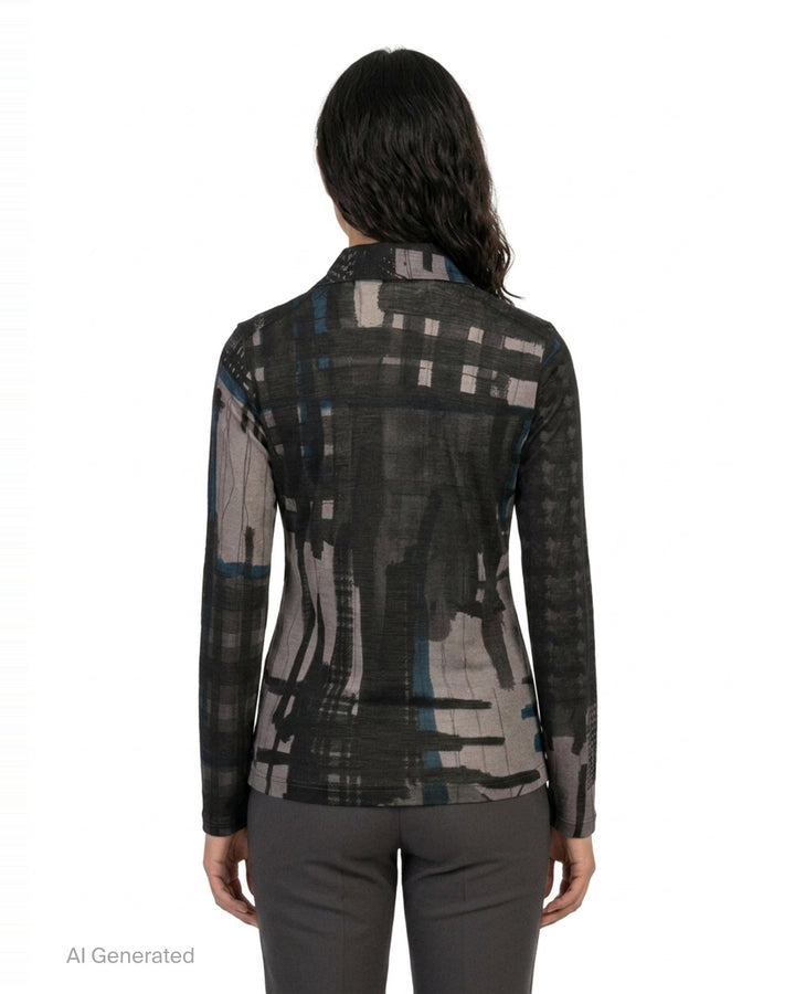 Round Collar Printed Cardigan | Y's | Club21 - back