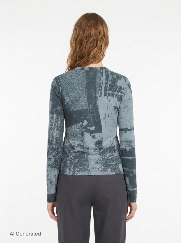 Round Neck Long Sleeve Top | Y's | Club21 - back