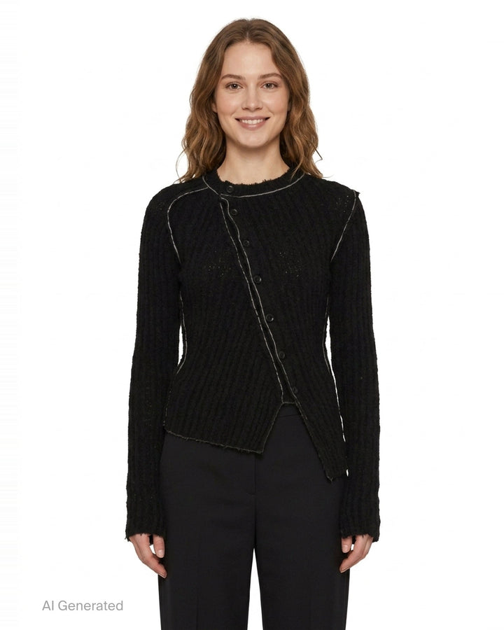 Tight Asymmetry Cardigan | Y's | Club21 - front