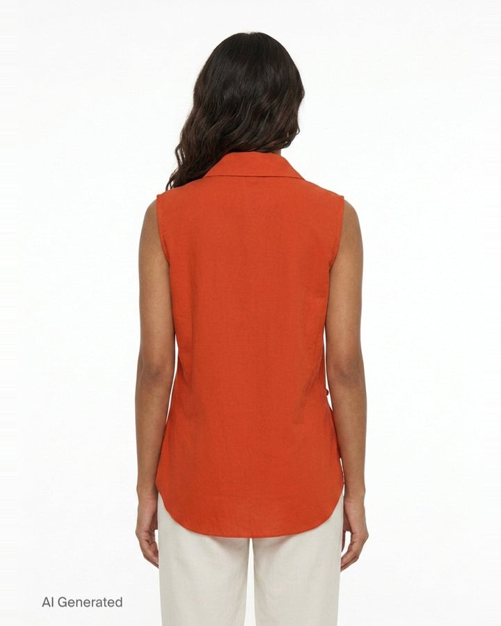 Wrap Knot Sleeveless Shirt | Y's | Club21 - back