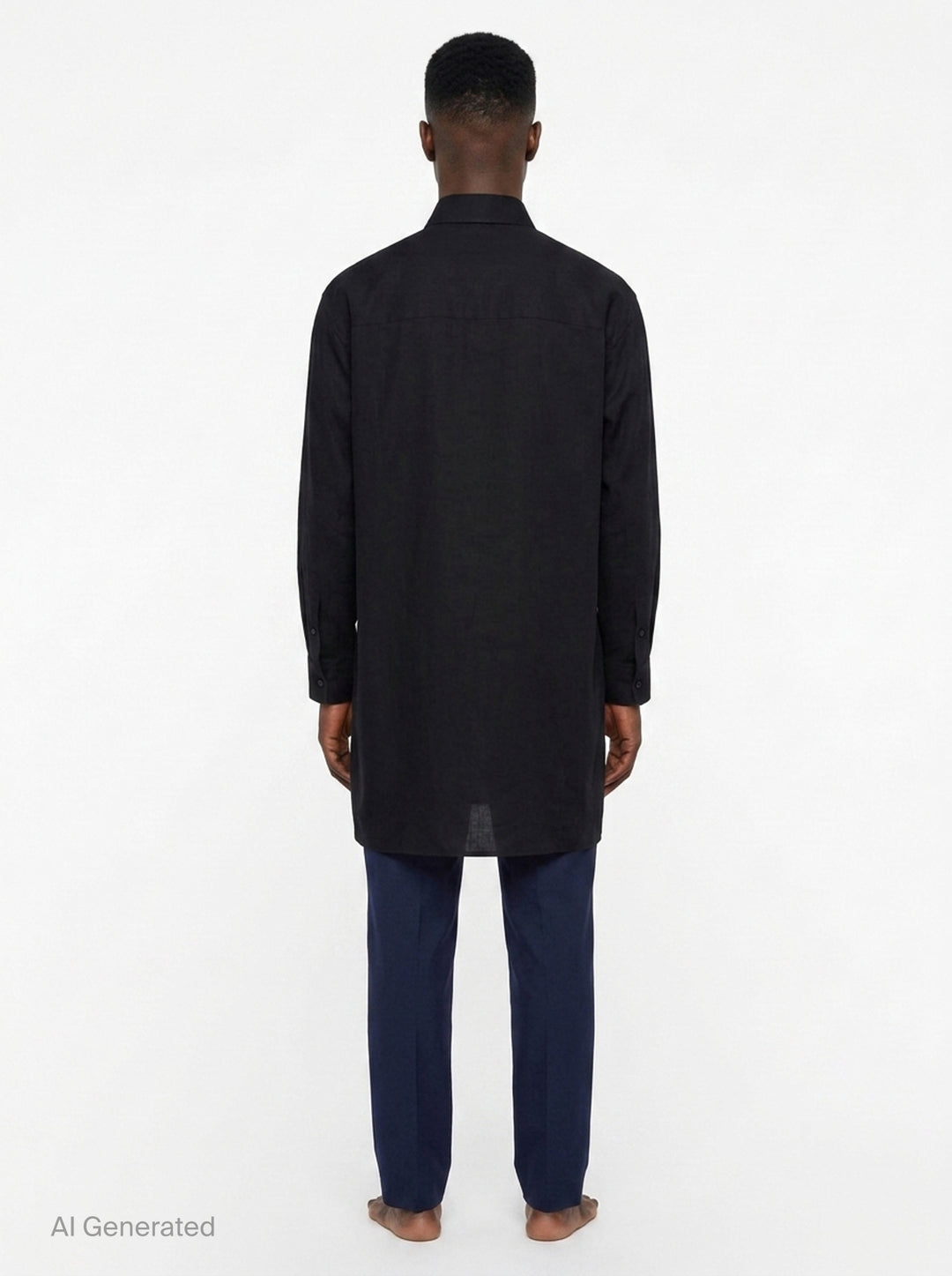 Collar Tab Long Blouse | Yohji Yamamoto | Club21 - back