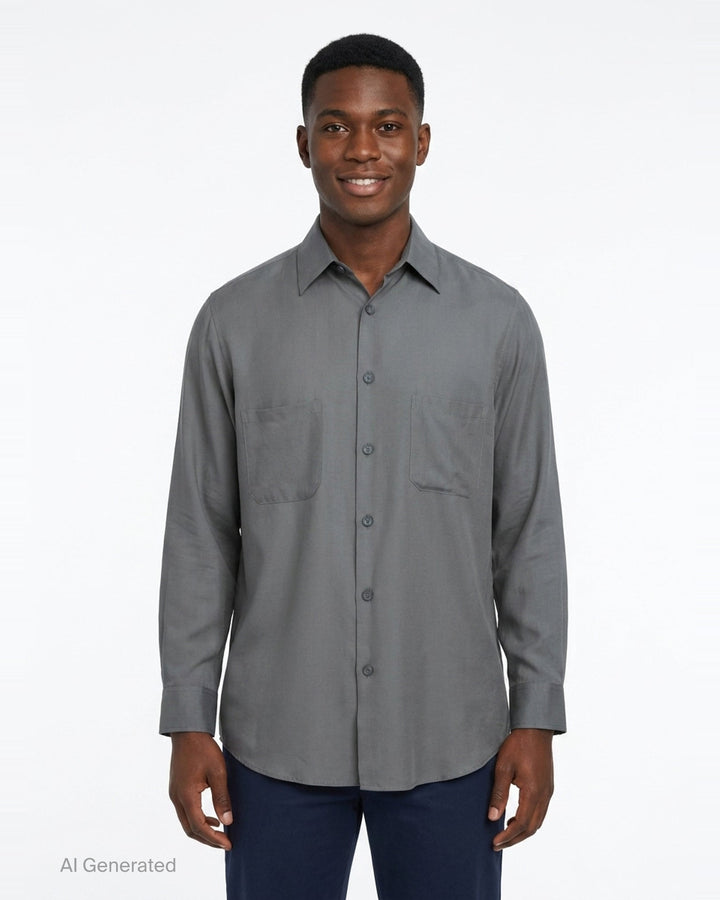 Double Pocket Long Sleeve Shirt | Yohji Yamamoto | Club21 - front