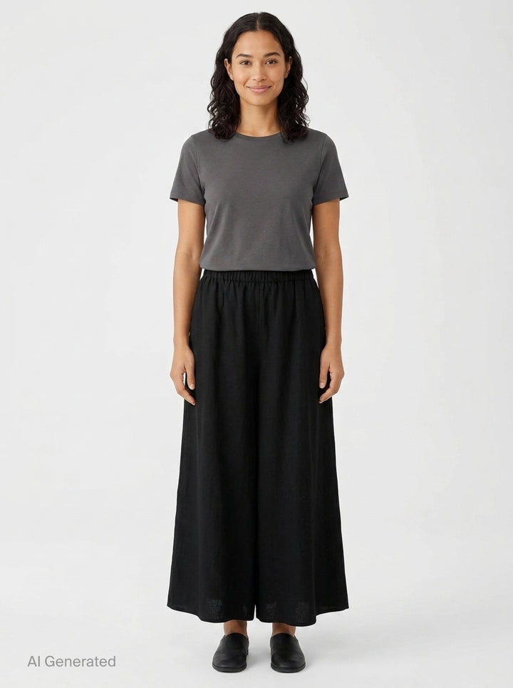 Gathered Skirt Pants | Yohji Yamamoto | Club21 - front