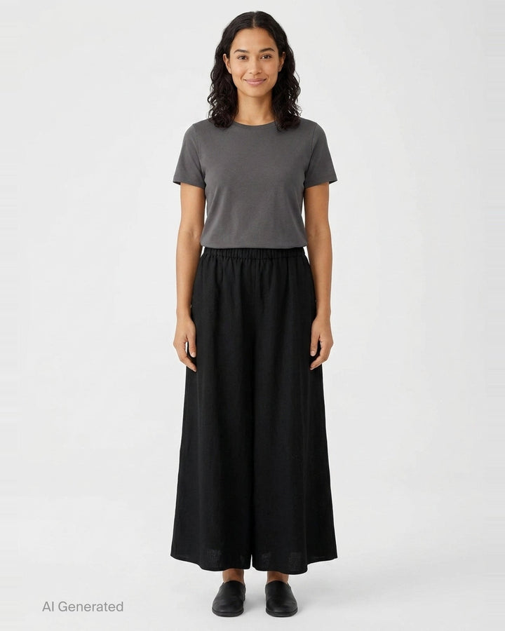 Gathered Skirt Pants | Yohji Yamamoto | Club21 - front