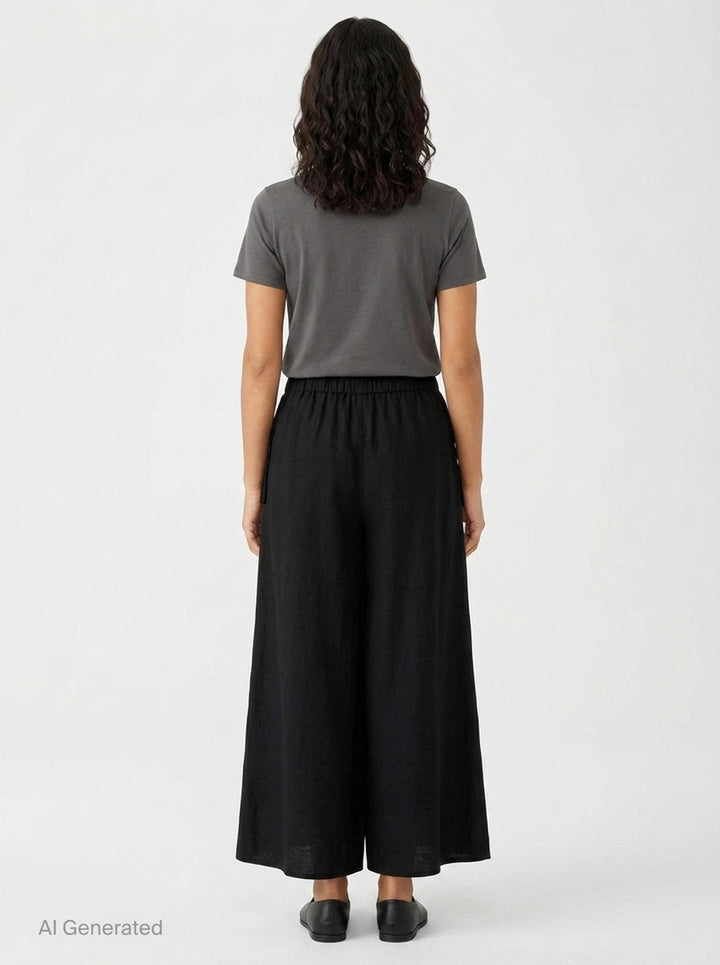 Gathered Skirt Pants | Yohji Yamamoto | Club21 - back