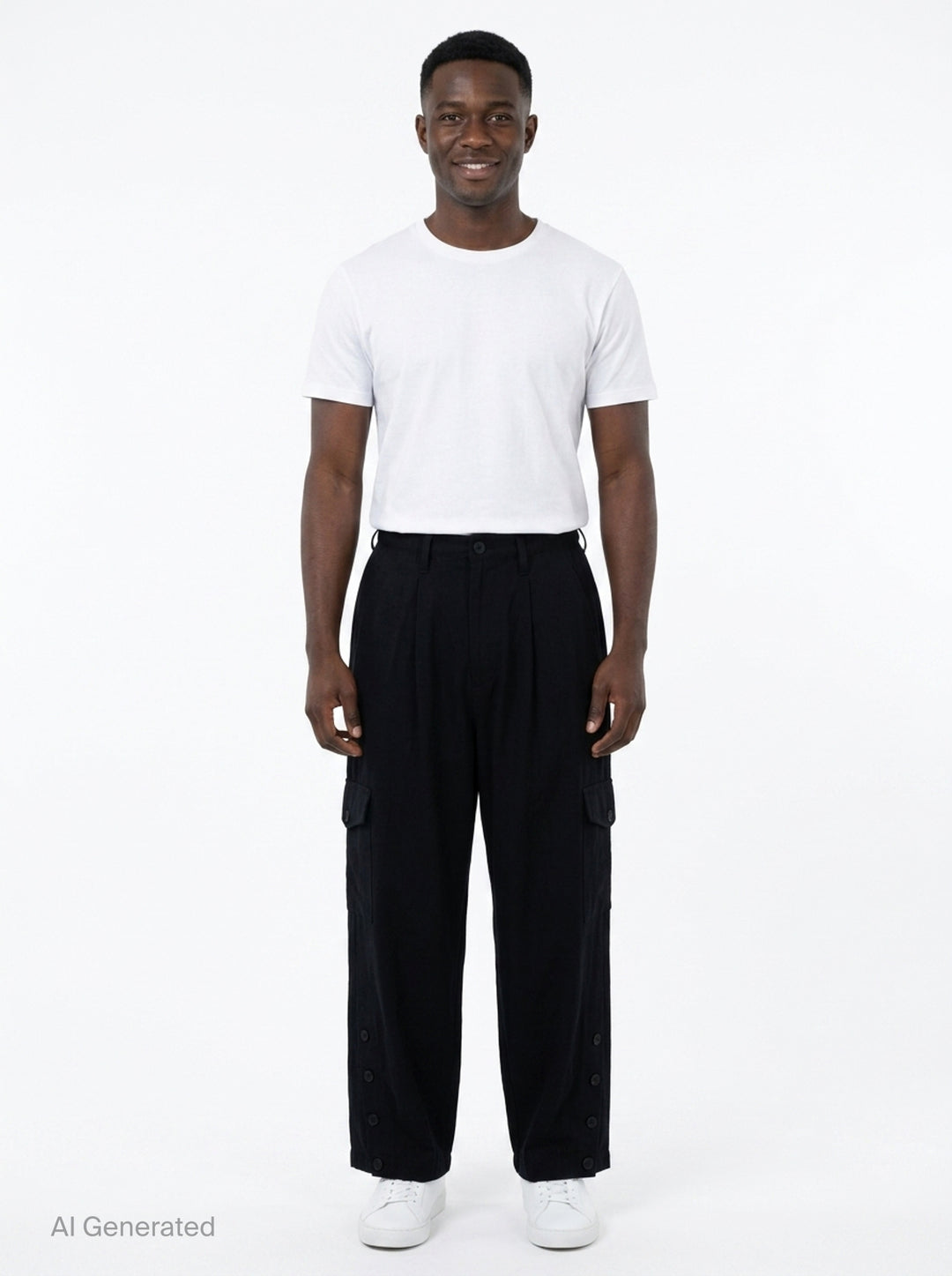 Hem Button Cargo Pants | Yohji Yamamoto | Club21 - front