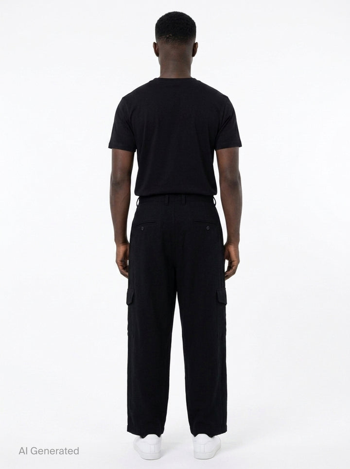 Hem Button Cargo Pants | Yohji Yamamoto | Club21 - back