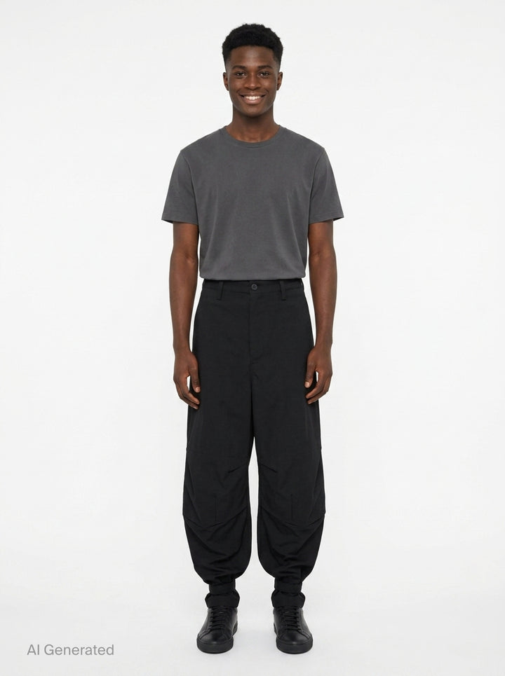 Knee Panel Work Pants | Yohji Yamamoto | Club21 - front