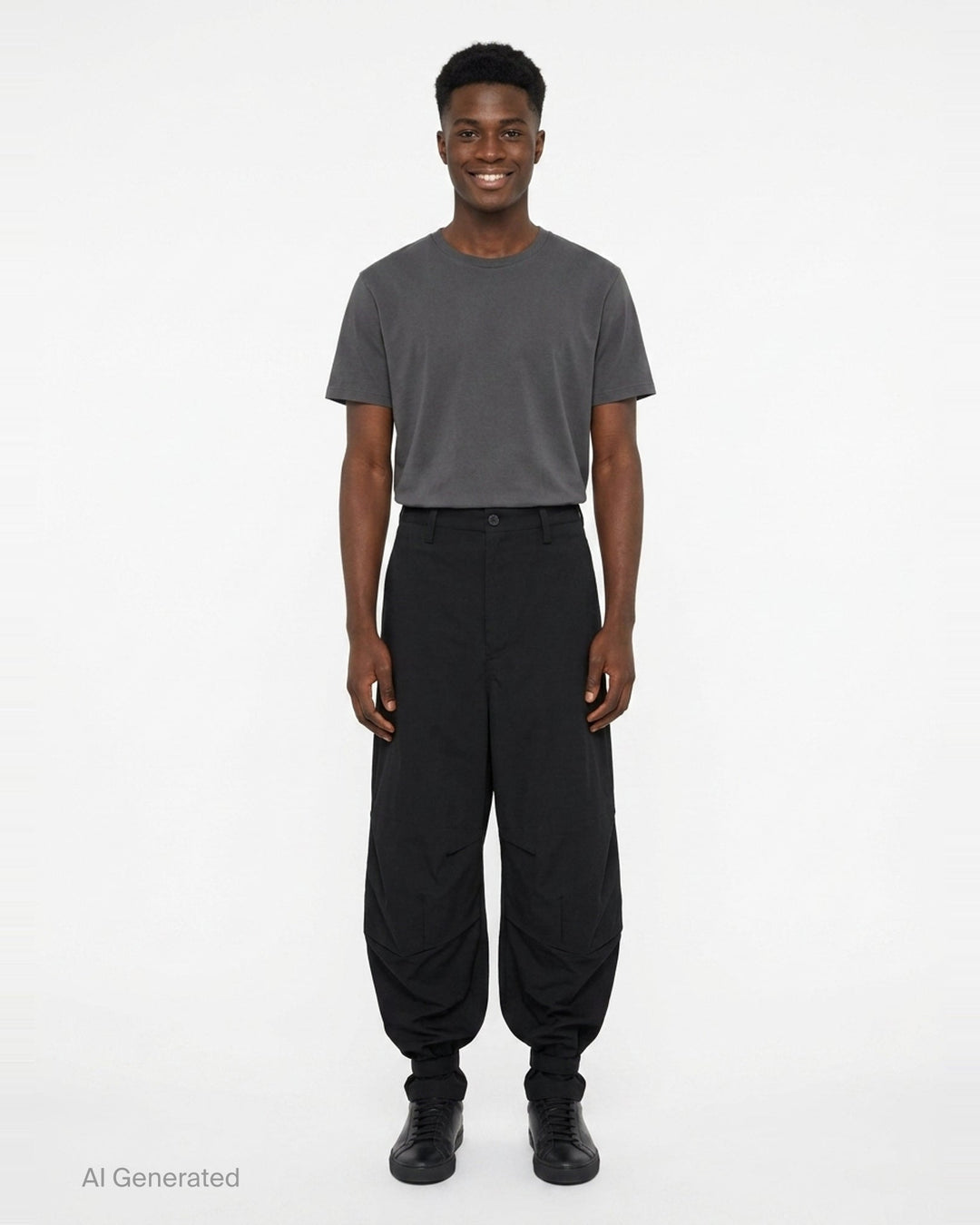 Knee Panel Work Pants | Yohji Yamamoto | Club21 - front