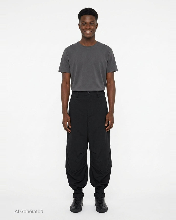 Knee Panel Work Pants | Yohji Yamamoto | Club21 - front