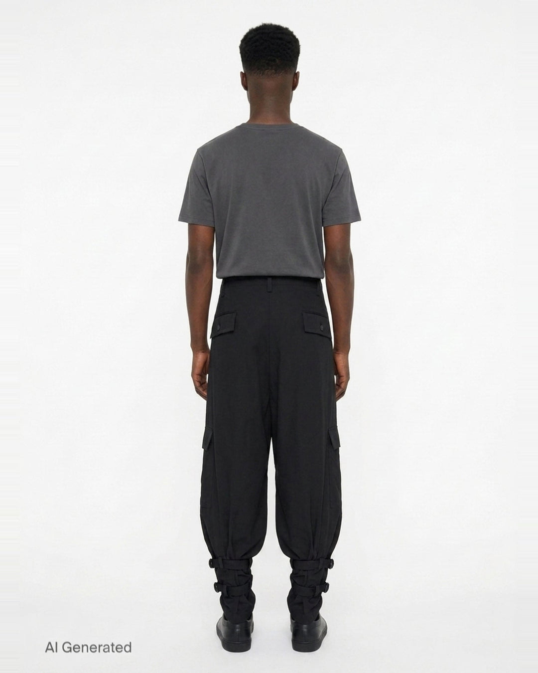 Knee Panel Work Pants | Yohji Yamamoto | Club21 - back